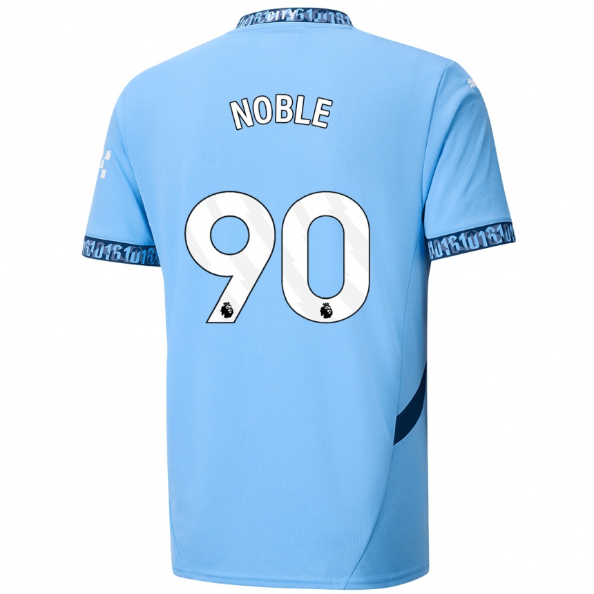 Niño Fútbol Camiseta Kian Noble #90 Azul Marino 1ª Equipación 2024/25 México