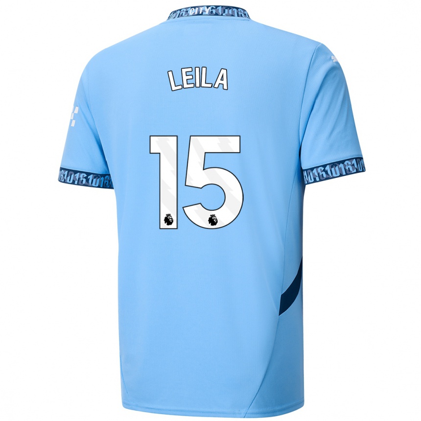 Niño Fútbol Camiseta Leila Ouahabi #15 Azul Marino 1ª Equipación 2024/25 México