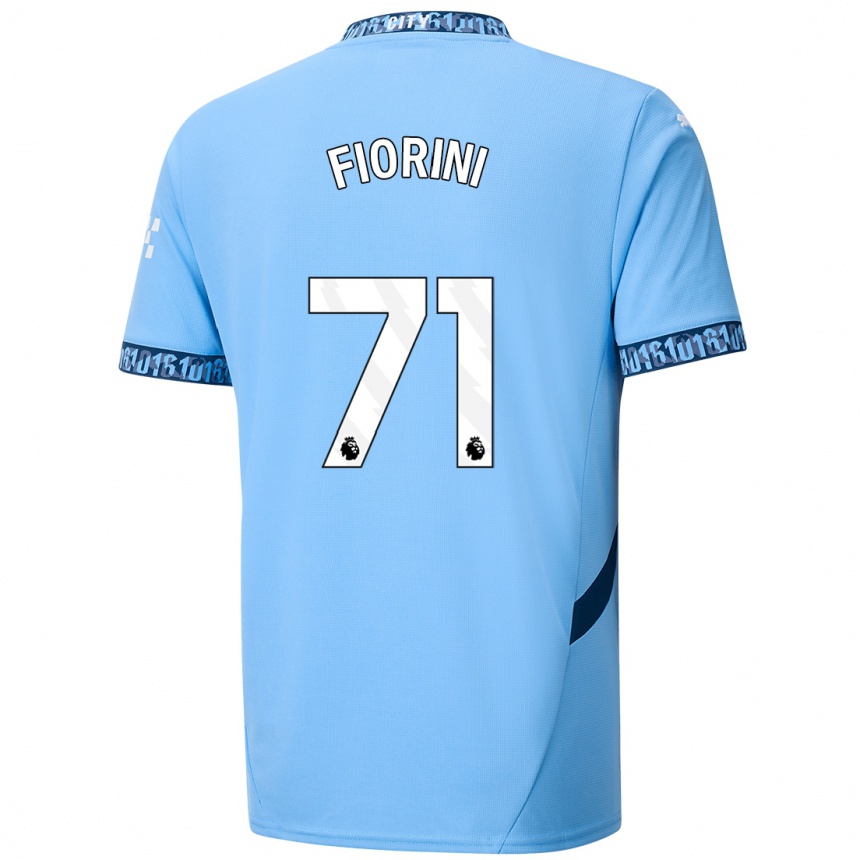 Niño Fútbol Camiseta Lewis Fiorini #71 Azul Marino 1ª Equipación 2024/25 México