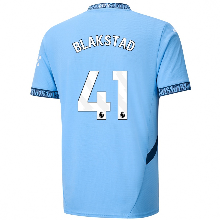 Niño Fútbol Camiseta Julie Blakstad #41 Azul Marino 1ª Equipación 2024/25 México