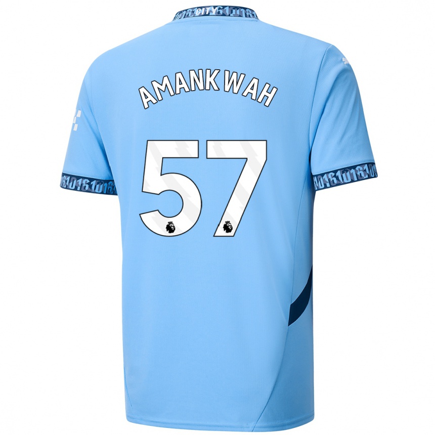 Niño Fútbol Camiseta Yeboah Amankwah #57 Azul Marino 1ª Equipación 2024/25 México