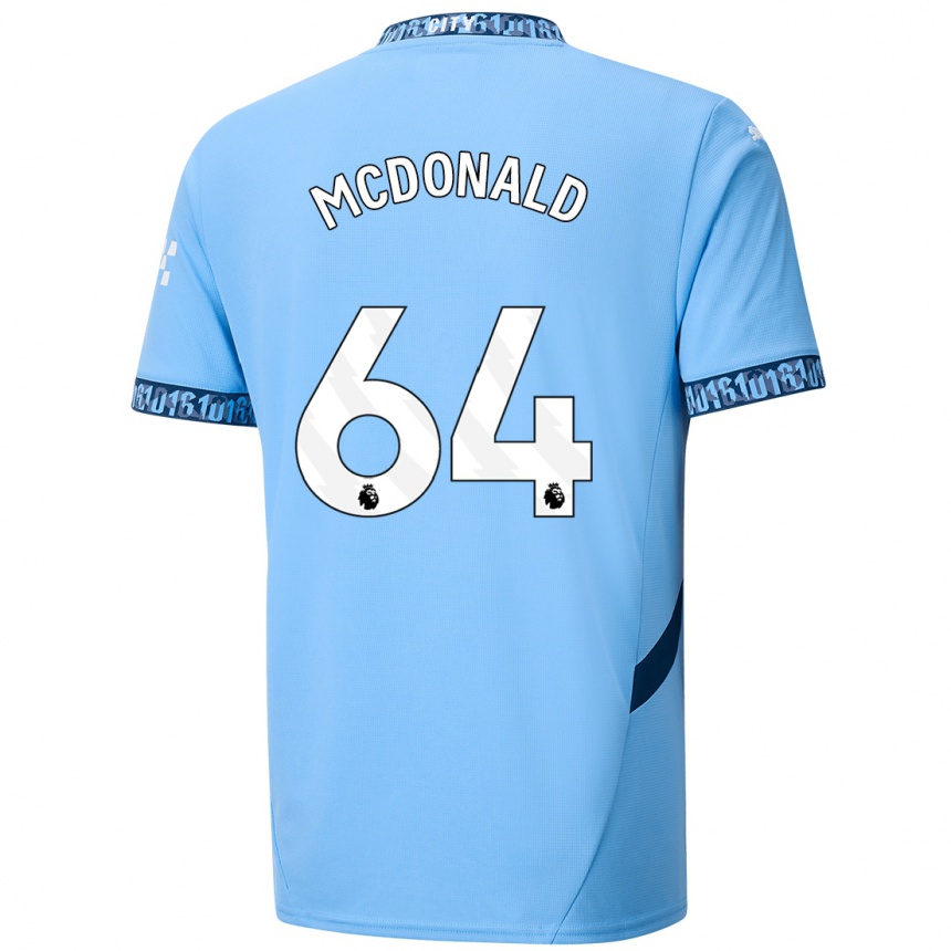 Niño Fútbol Camiseta Rowan Mcdonald #64 Azul Marino 1ª Equipación 2024/25 México