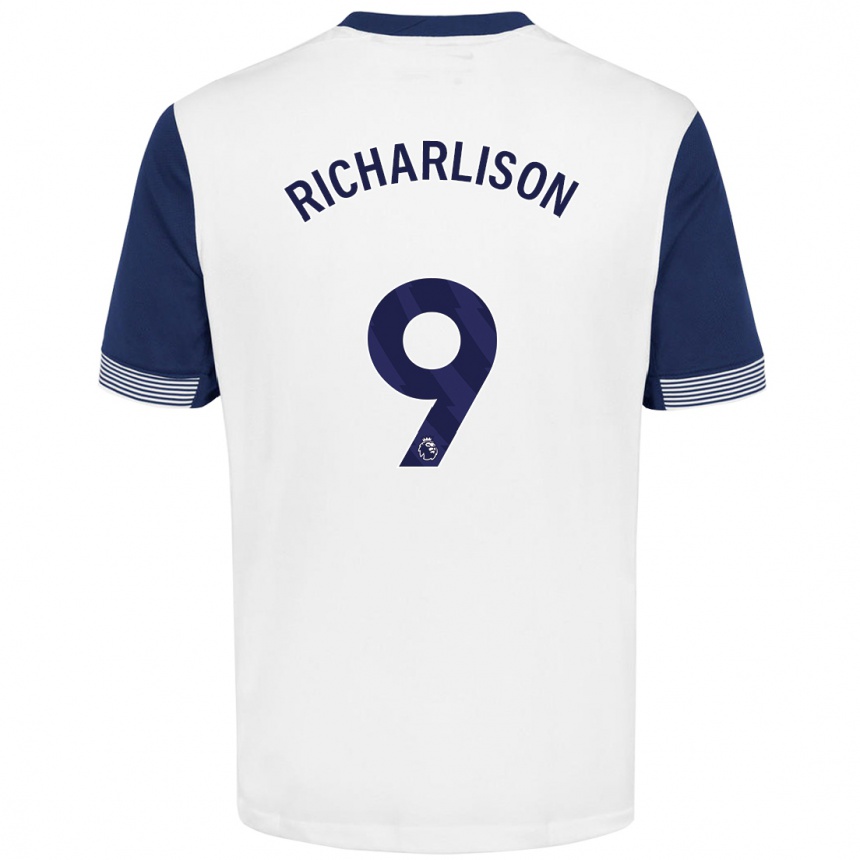 Niño Fútbol Camiseta Richarlison #9 Blanco Azul 1ª Equipación 2024/25 México