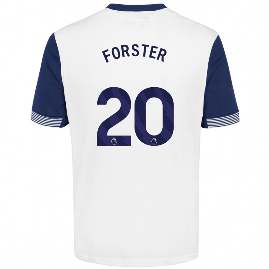 Niño Fútbol Camiseta Fraser Forster #20 Blanco Azul 1ª Equipación 2024/25 México