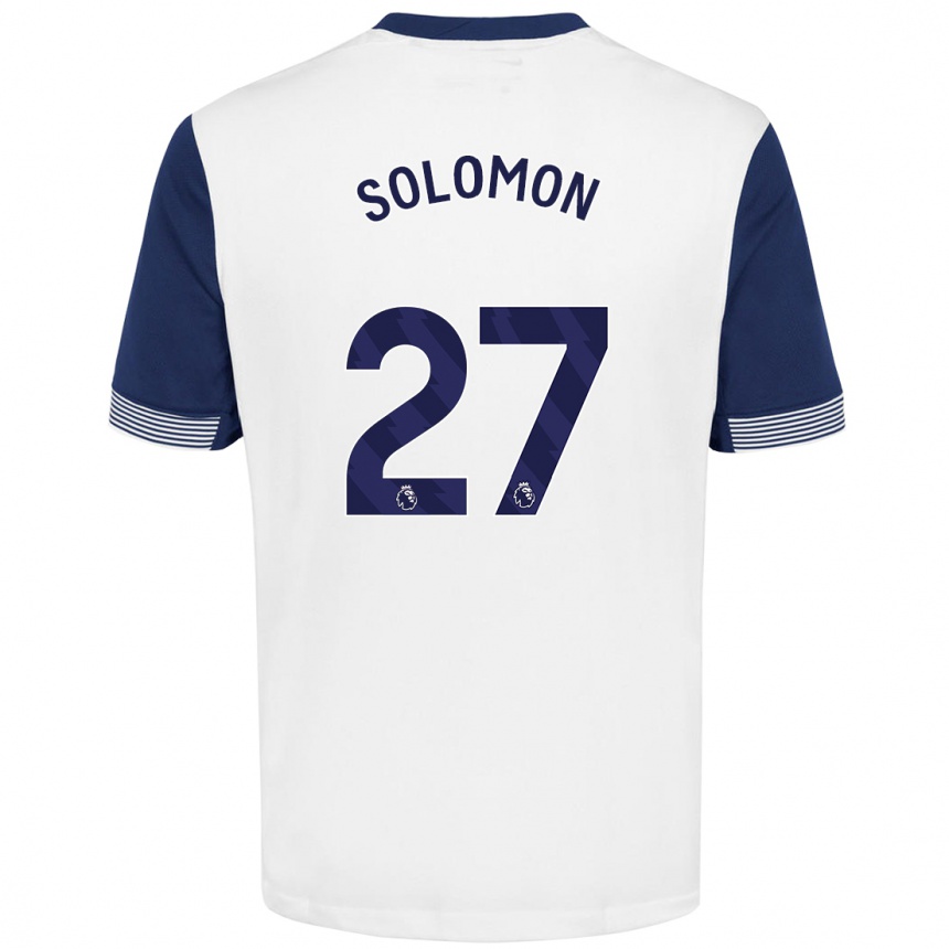 Niño Fútbol Camiseta Manor Solomon #27 Blanco Azul 1ª Equipación 2024/25 México