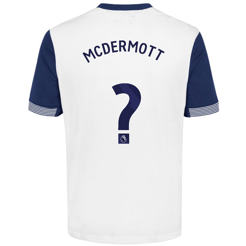 Niño Fútbol Camiseta Pele Arganese-Mcdermott #0 Blanco Azul 1ª Equipación 2024/25 México