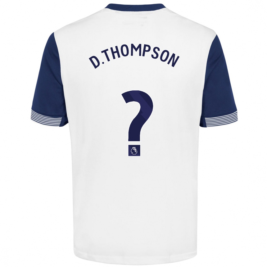 Niño Fútbol Camiseta Dylan Thompson #0 Blanco Azul 1ª Equipación 2024/25 México