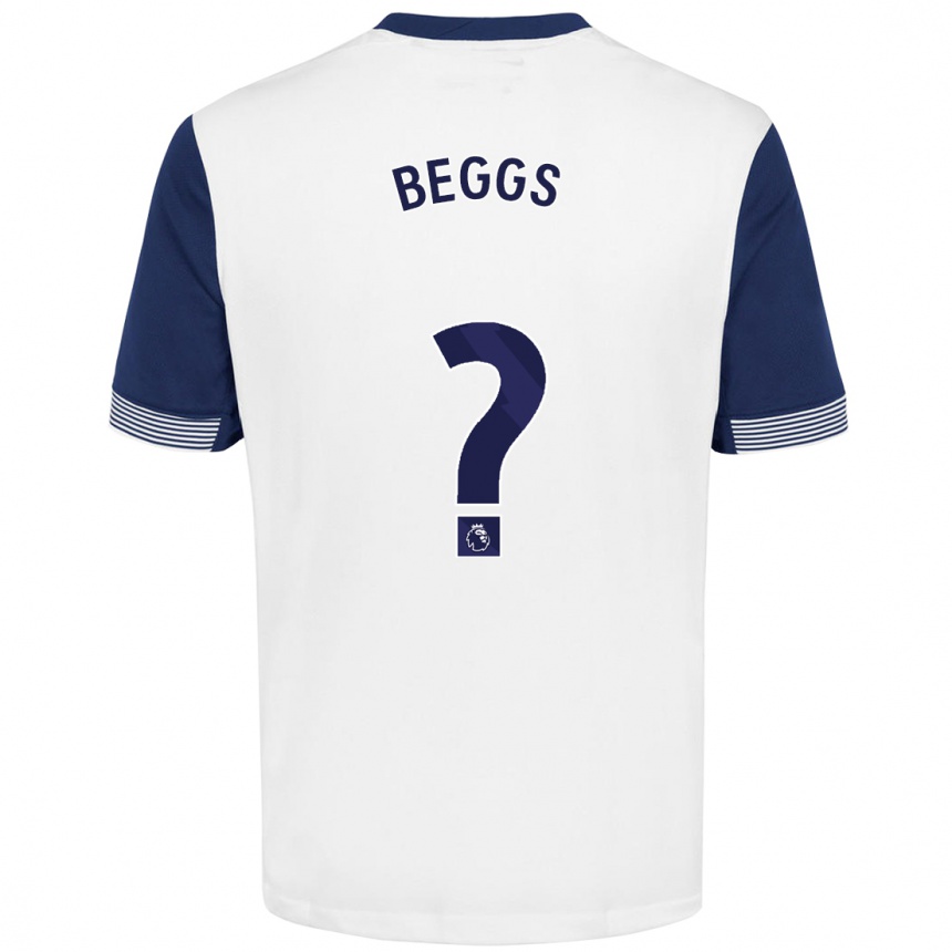 Niño Fútbol Camiseta Jamel Beggs #0 Blanco Azul 1ª Equipación 2024/25 México