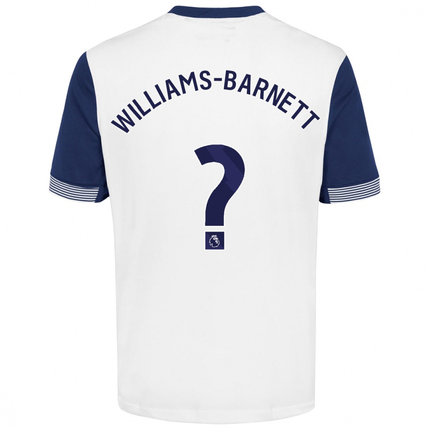 Niño Fútbol Camiseta Lucá Williams-Barnett #0 Blanco Azul 1ª Equipación 2024/25 México