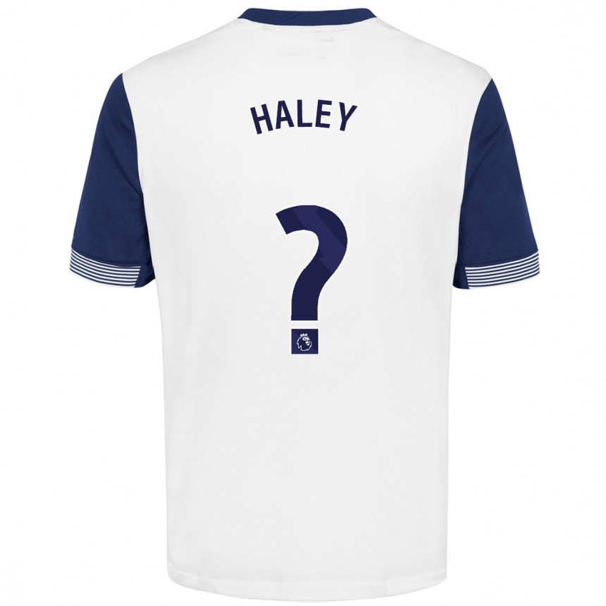 Niño Fútbol Camiseta Micah Haley #0 Blanco Azul 1ª Equipación 2024/25 México