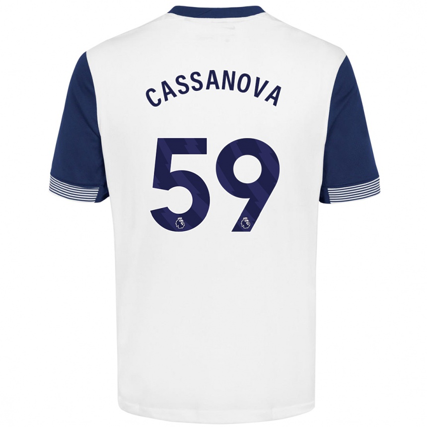 Niño Fútbol Camiseta Dante Cassanova #59 Blanco Azul 1ª Equipación 2024/25 México