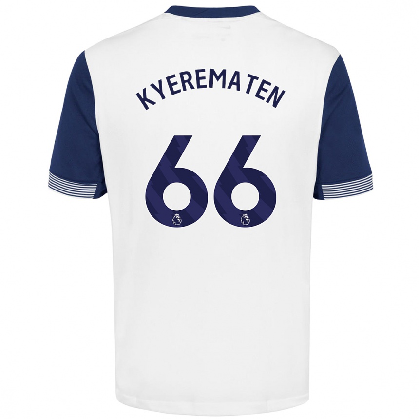 Niño Fútbol Camiseta Rio Kyerematen #66 Blanco Azul 1ª Equipación 2024/25 México