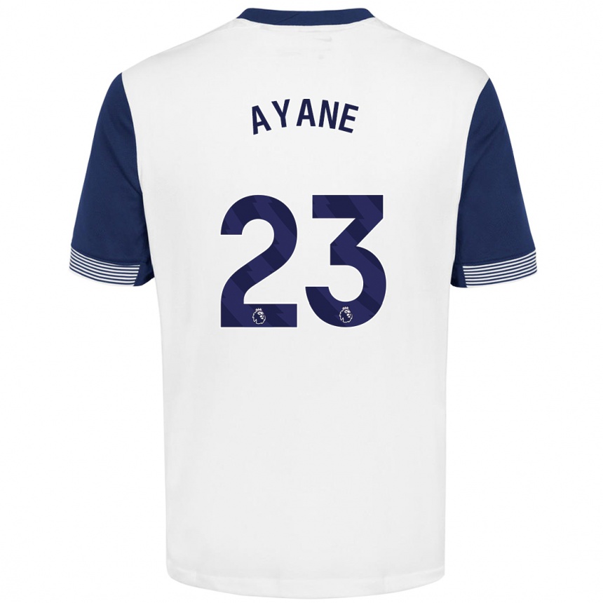 Niño Fútbol Camiseta Rosella Ayane #23 Blanco Azul 1ª Equipación 2024/25 México