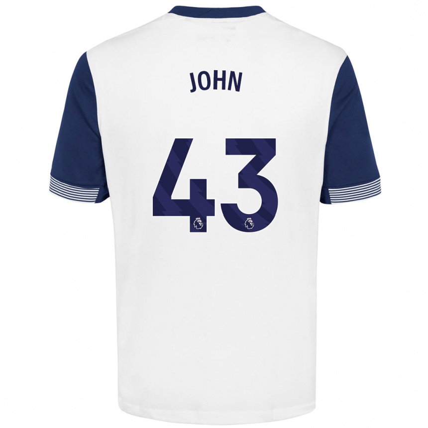 Niño Fútbol Camiseta Nile John #43 Blanco Azul 1ª Equipación 2024/25 México