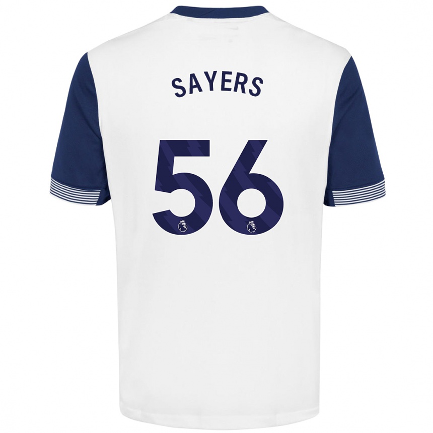 Niño Fútbol Camiseta Charlie Sayers #56 Blanco Azul 1ª Equipación 2024/25 México