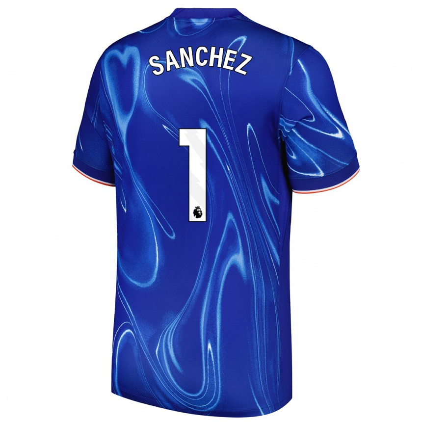 Niño Fútbol Camiseta Robert Sánchez #1 Azul Blanco 1ª Equipación 2024/25 México