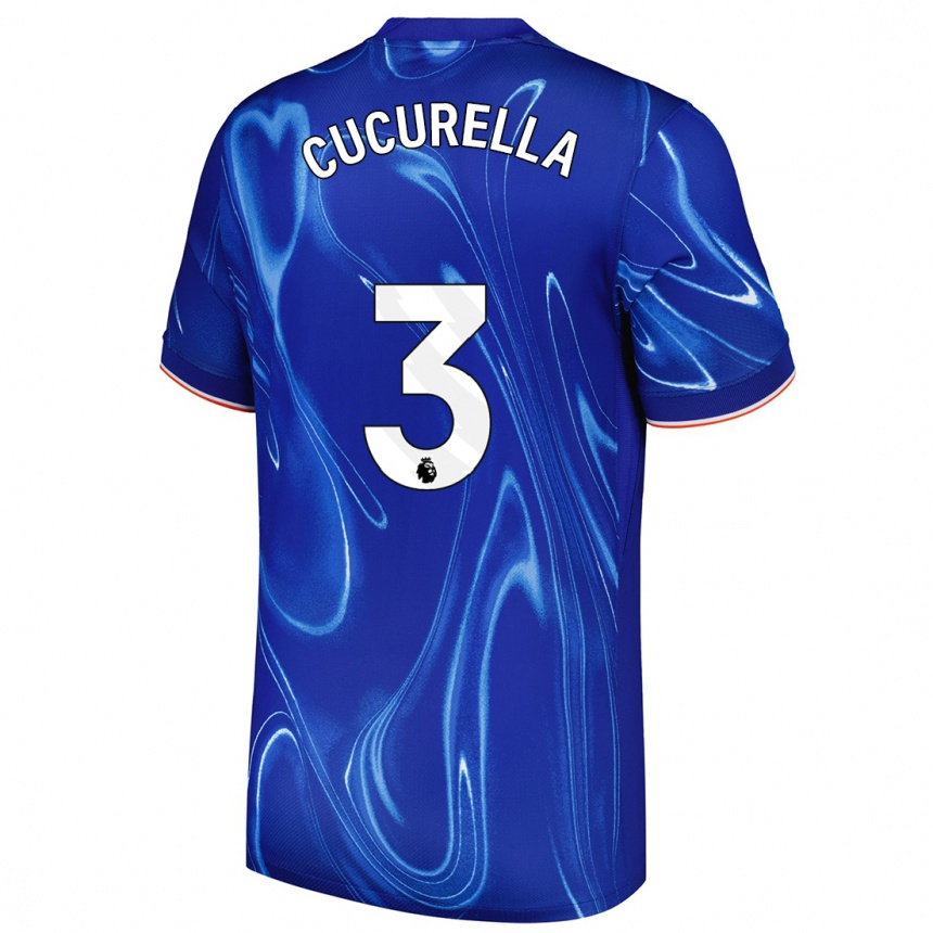 Niño Fútbol Camiseta Marc Cucurella #3 Azul Blanco 1ª Equipación 2024/25 México