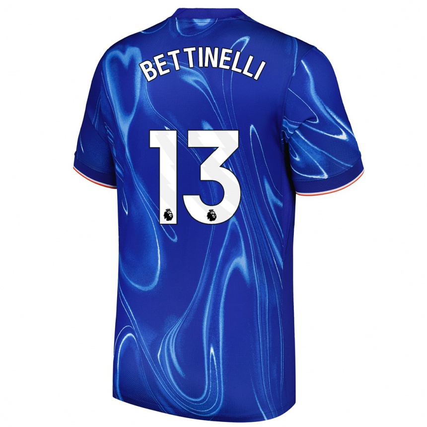 Niño Fútbol Camiseta Marcus Bettinelli #13 Azul Blanco 1ª Equipación 2024/25 México