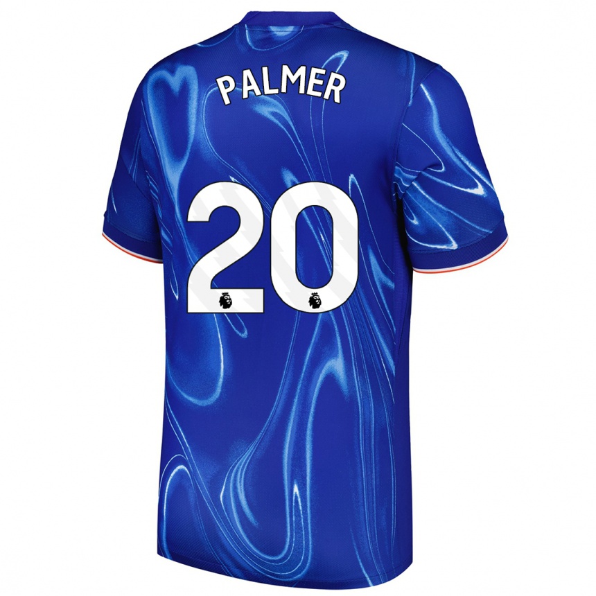 Niño Fútbol Camiseta Cole Palmer #20 Azul Blanco 1ª Equipación 2024/25 México