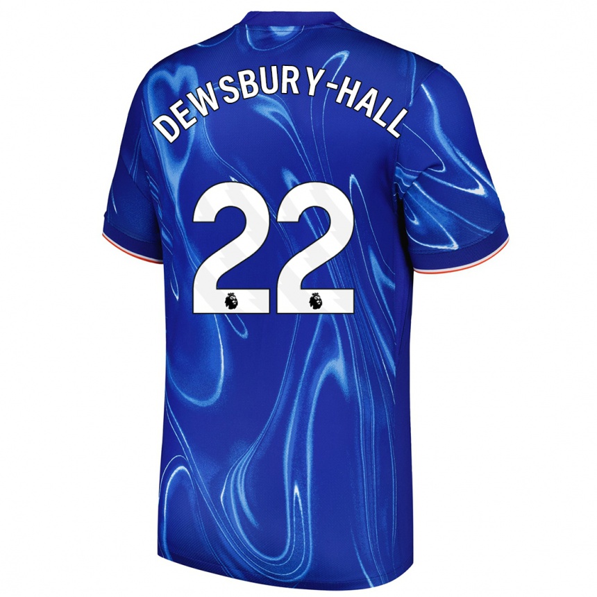 Niño Fútbol Camiseta Kiernan Dewsbury-Hall #22 Azul Blanco 1ª Equipación 2024/25 México