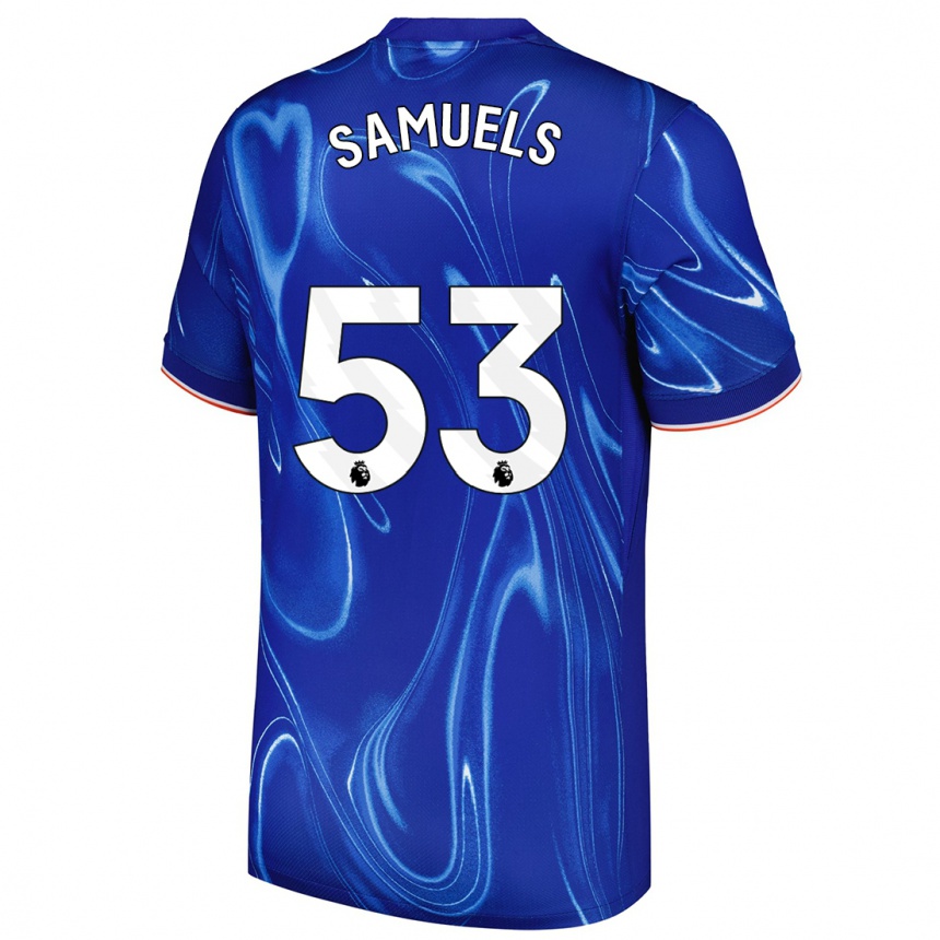 Niño Fútbol Camiseta Ishé Samuels-Smith #53 Azul Blanco 1ª Equipación 2024/25 México