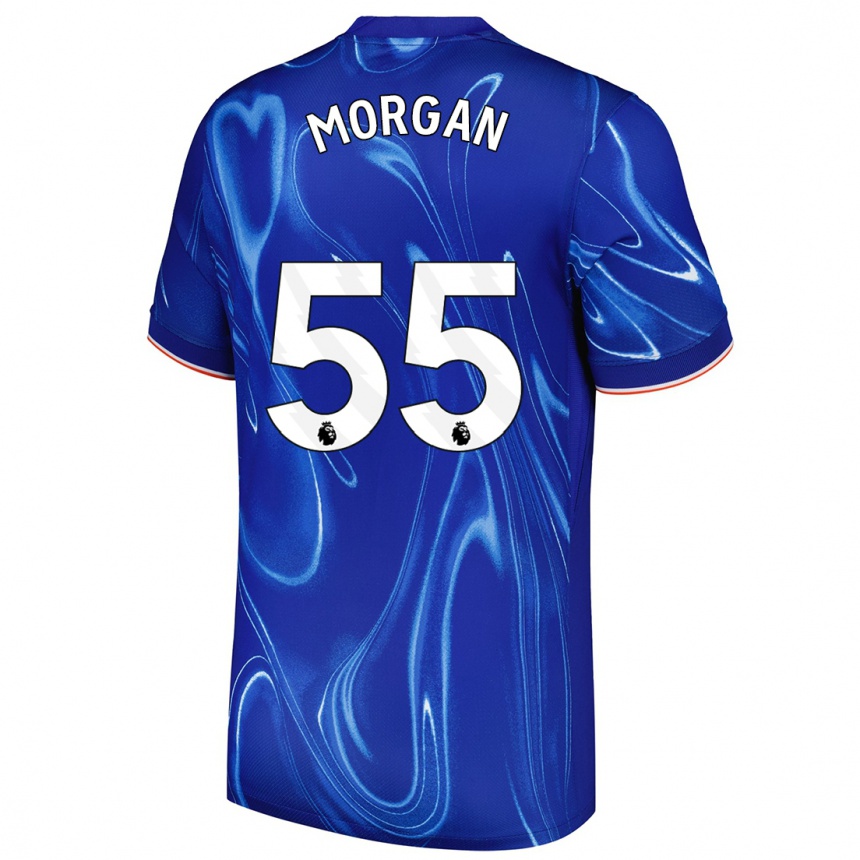 Niño Fútbol Camiseta Jimmy-Jay Morgan #55 Azul Blanco 1ª Equipación 2024/25 México