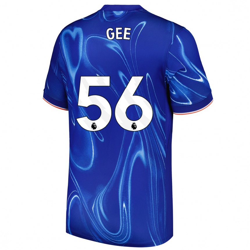 Niño Fútbol Camiseta Billy Gee #56 Azul Blanco 1ª Equipación 2024/25 México