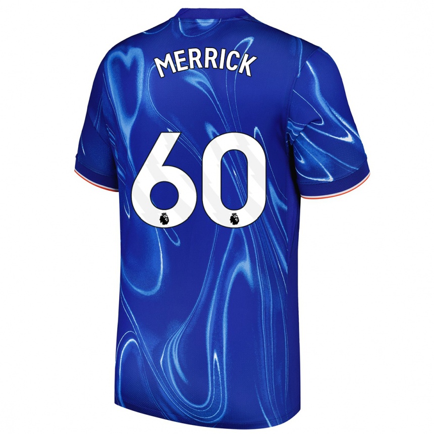 Niño Fútbol Camiseta Max Merrick #60 Azul Blanco 1ª Equipación 2024/25 México