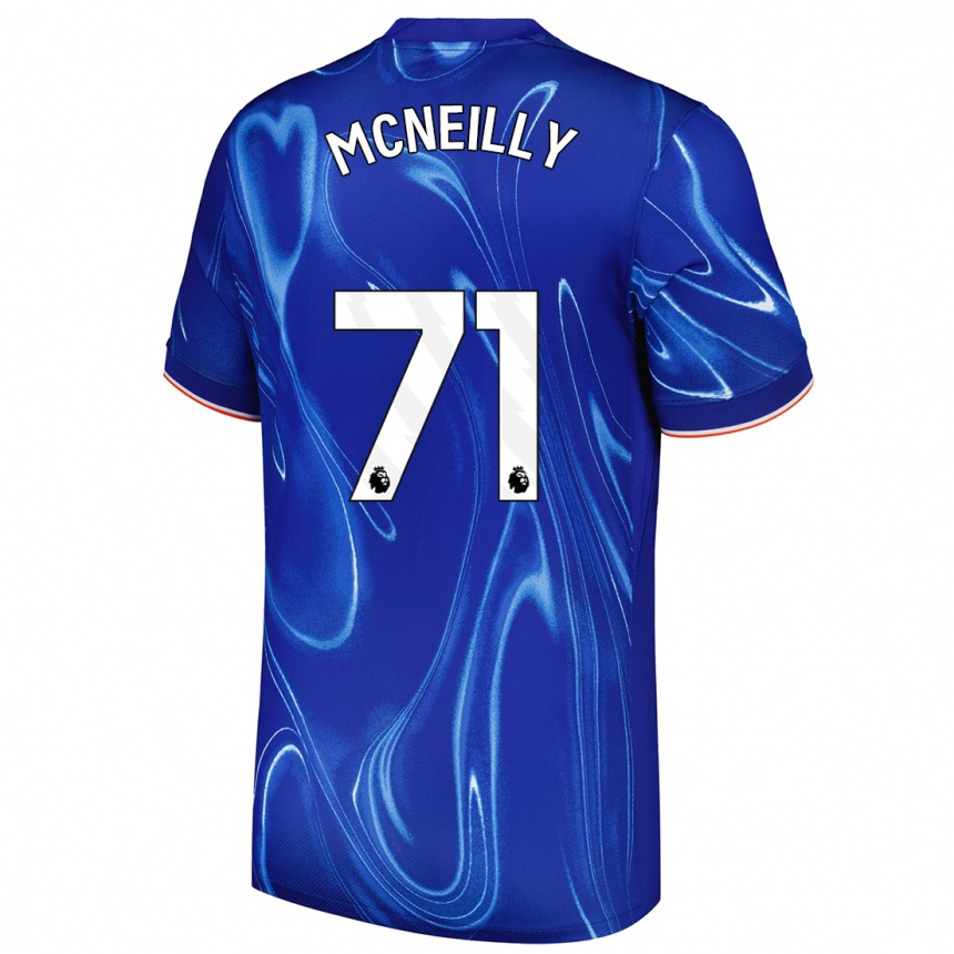 Niño Fútbol Camiseta Donnell Mcneilly #71 Azul Blanco 1ª Equipación 2024/25 México