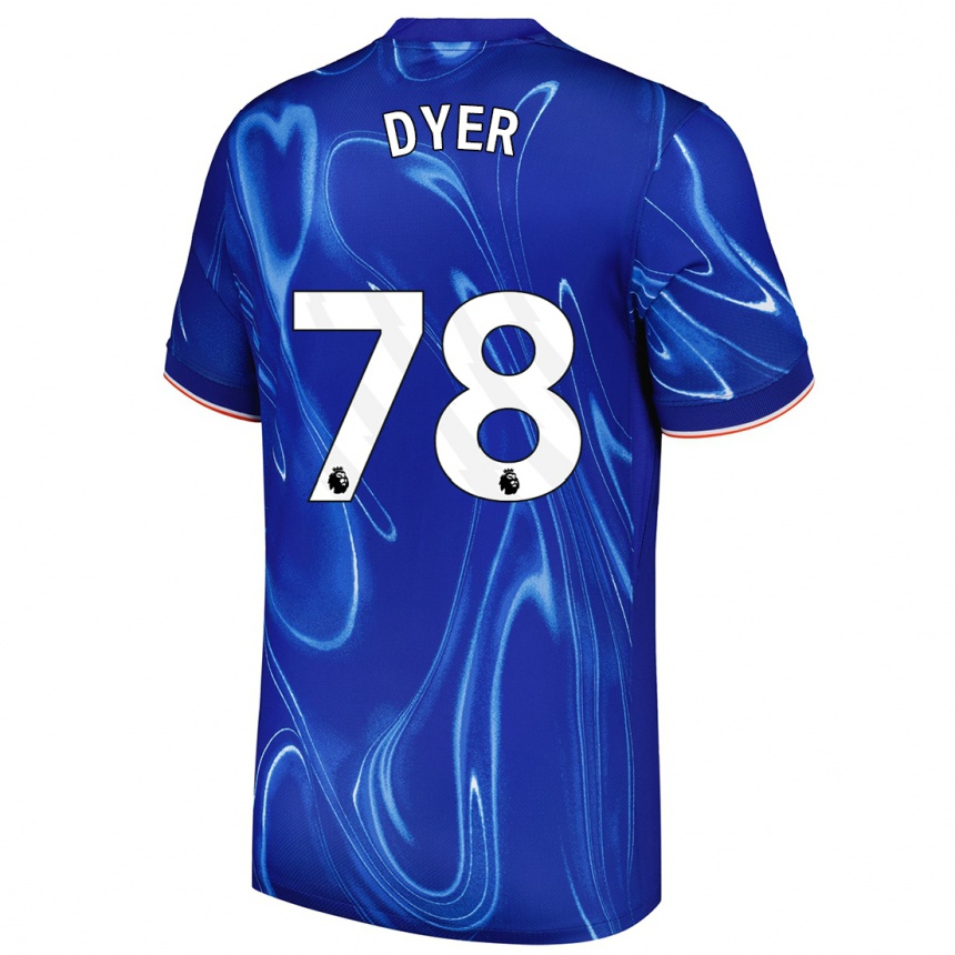 Niño Fútbol Camiseta Kiano Dyer #78 Azul Blanco 1ª Equipación 2024/25 México