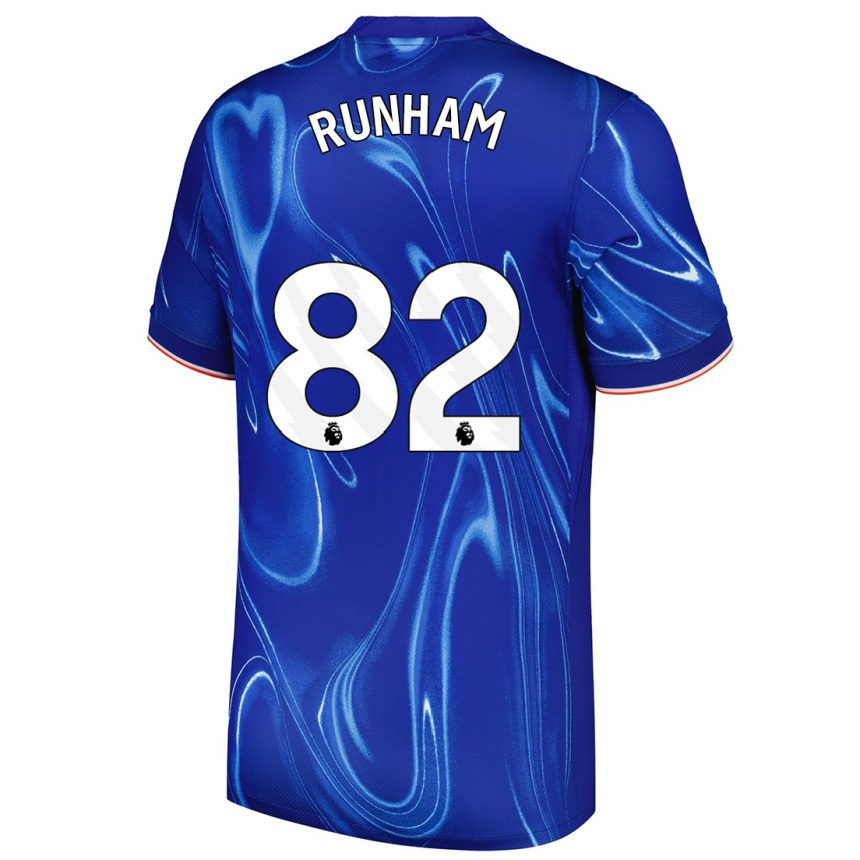 Niño Fútbol Camiseta Frankie Runham #82 Azul Blanco 1ª Equipación 2024/25 México