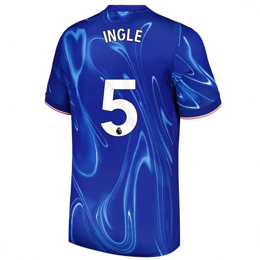 Niño Fútbol Camiseta Sophie Ingle #5 Azul Blanco 1ª Equipación 2024/25 México