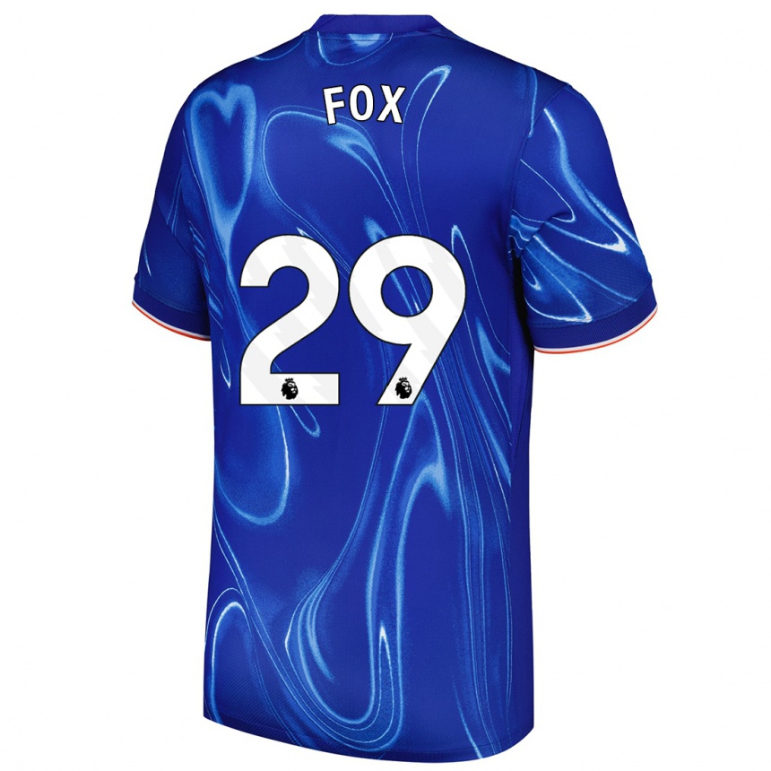 Niño Fútbol Camiseta Jorja Fox #29 Azul Blanco 1ª Equipación 2024/25 México