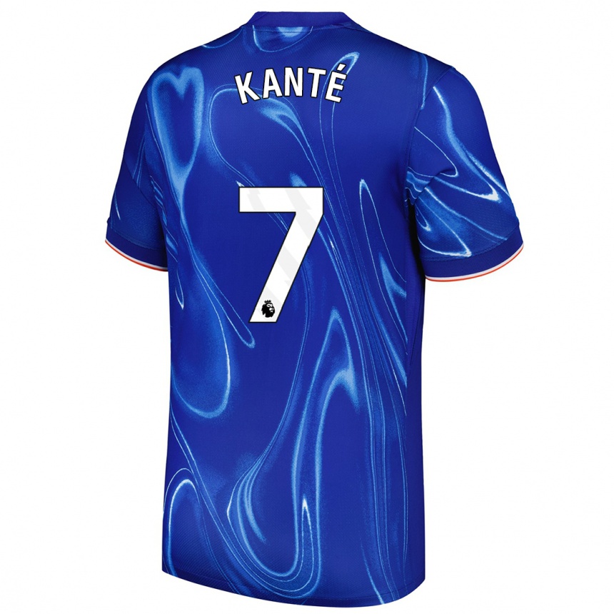 Niño Fútbol Camiseta N'golo Kante #7 Azul Blanco 1ª Equipación 2024/25 México