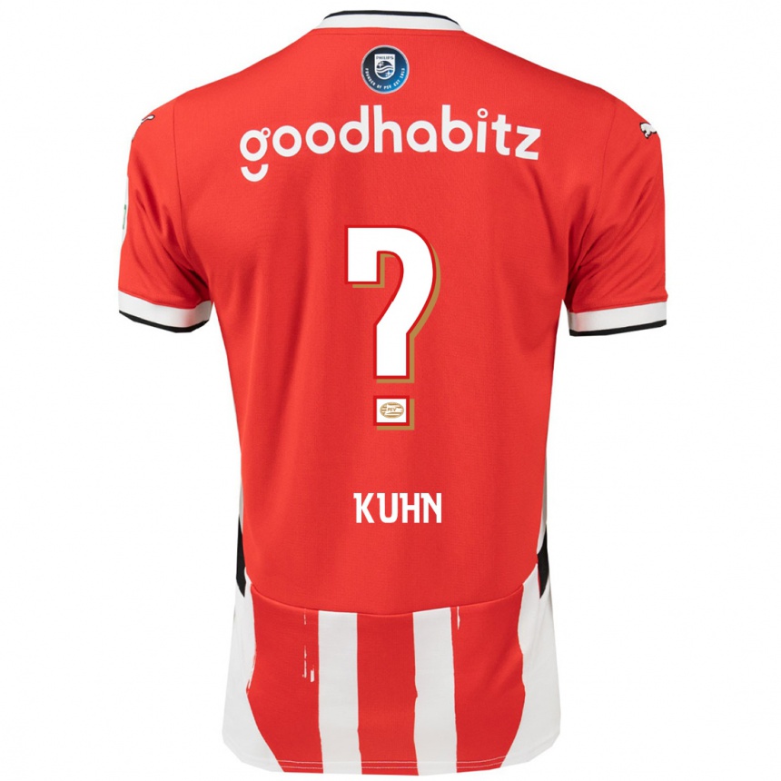 Niño Fútbol Camiseta Wessel Kuhn #0 Rojo Blanco 1ª Equipación 2024/25 México