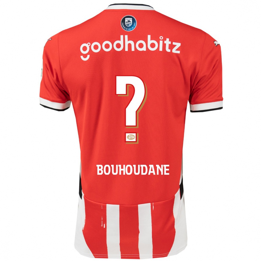 Niño Fútbol Camiseta Sami Bouhoudane #0 Rojo Blanco 1ª Equipación 2024/25 México