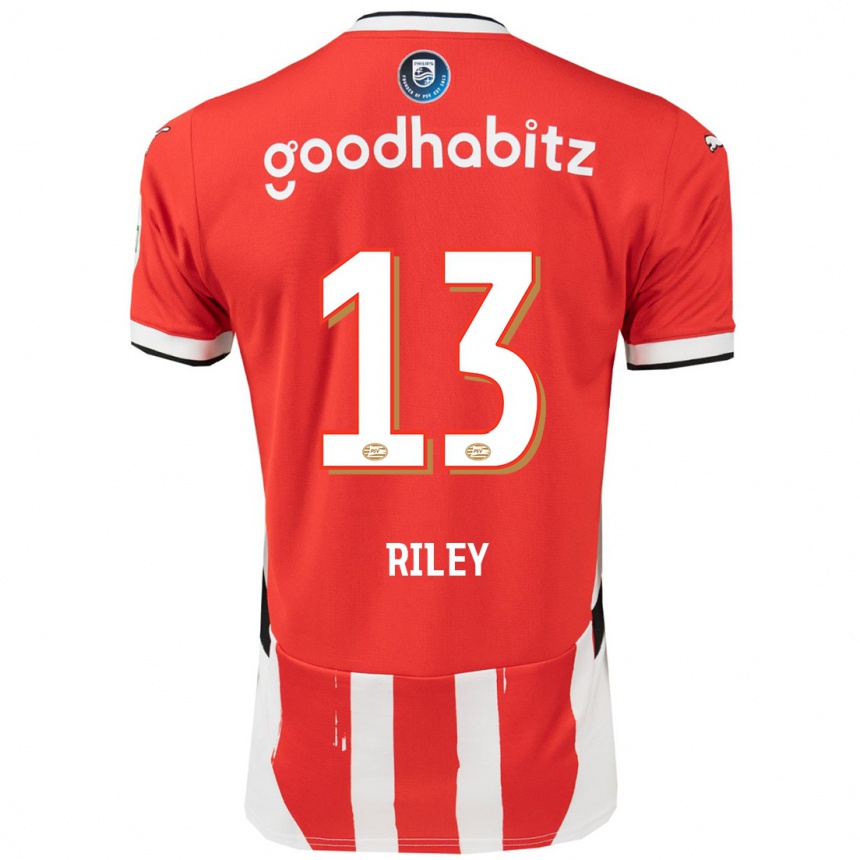 Niño Fútbol Camiseta Indiah-Paige Riley #13 Rojo Blanco 1ª Equipación 2024/25 México