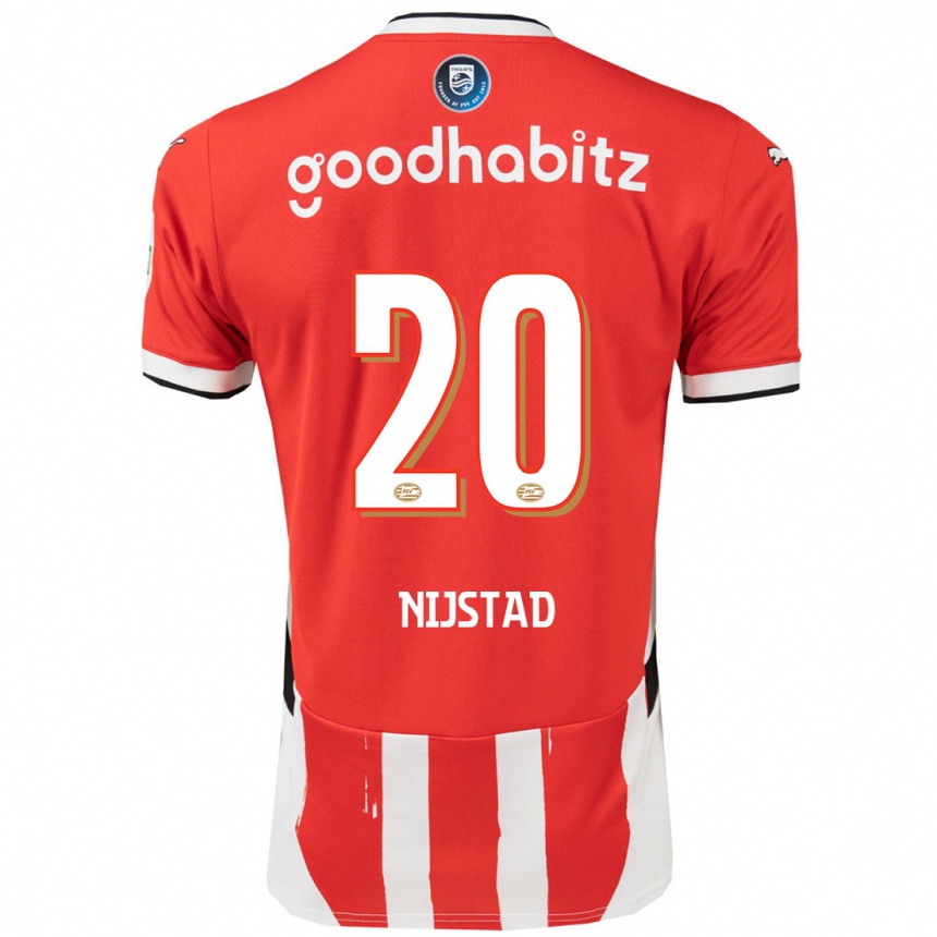 Niño Fútbol Camiseta Nina Nijstad #20 Rojo Blanco 1ª Equipación 2024/25 México