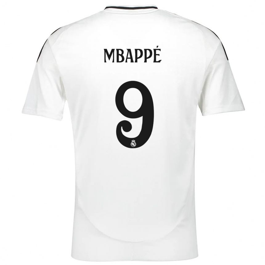 Niño Fútbol Camiseta Kylian Mbappe #9 Blanco 1ª Equipación 2024/25 México