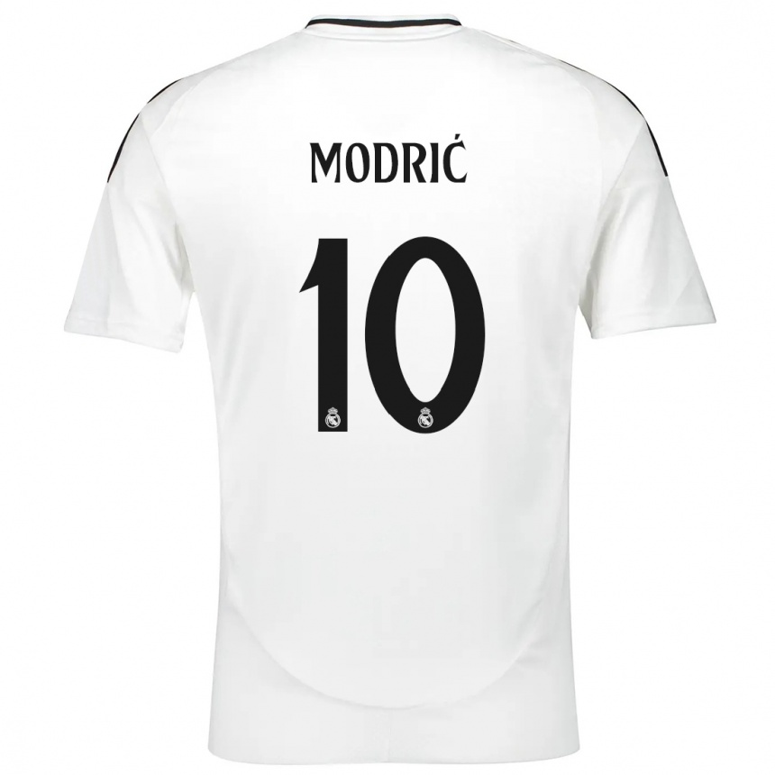 Niño Fútbol Camiseta Luka Modric #10 Blanco 1ª Equipación 2024/25 México