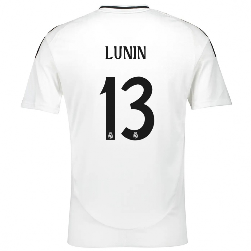 Niño Fútbol Camiseta Andriy Lunin #13 Blanco 1ª Equipación 2024/25 México