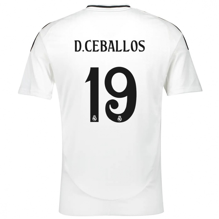 Niño Fútbol Camiseta Dani Ceballos #19 Blanco 1ª Equipación 2024/25 México