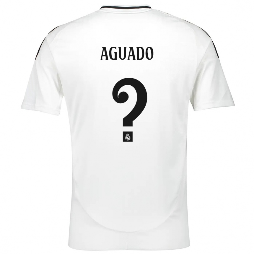 Niño Fútbol Camiseta Diego Aguado #0 Blanco 1ª Equipación 2024/25 México