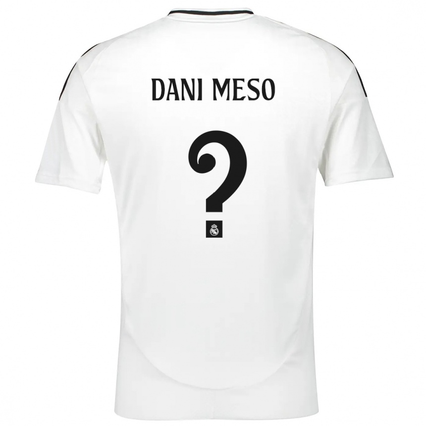 Niño Fútbol Camiseta Dani Meso #0 Blanco 1ª Equipación 2024/25 México