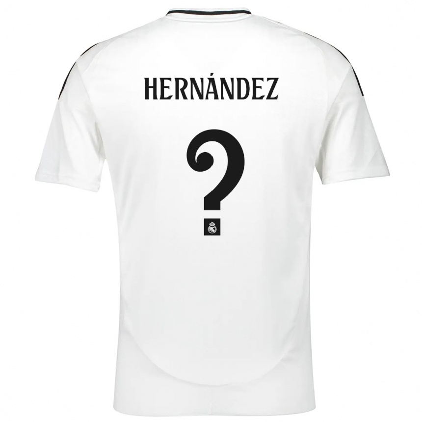 Niño Fútbol Camiseta Enaitz Hernández #0 Blanco 1ª Equipación 2024/25 México