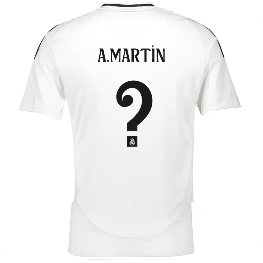 Niño Fútbol Camiseta Álex Martín #0 Blanco 1ª Equipación 2024/25 México