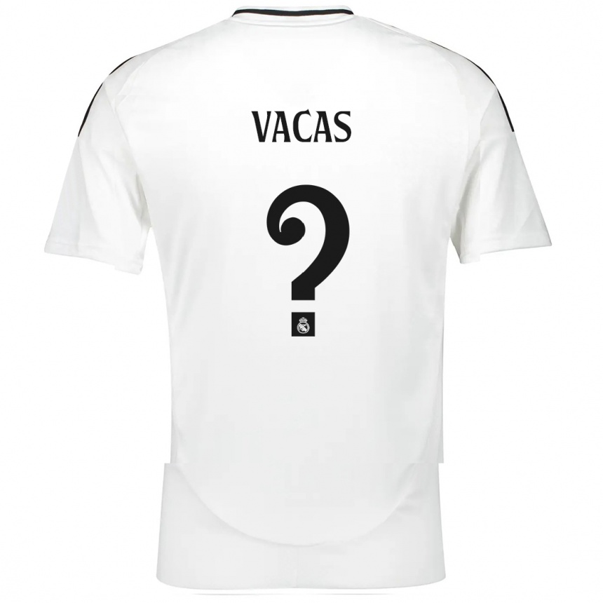 Niño Fútbol Camiseta Juan Vacas #0 Blanco 1ª Equipación 2024/25 México