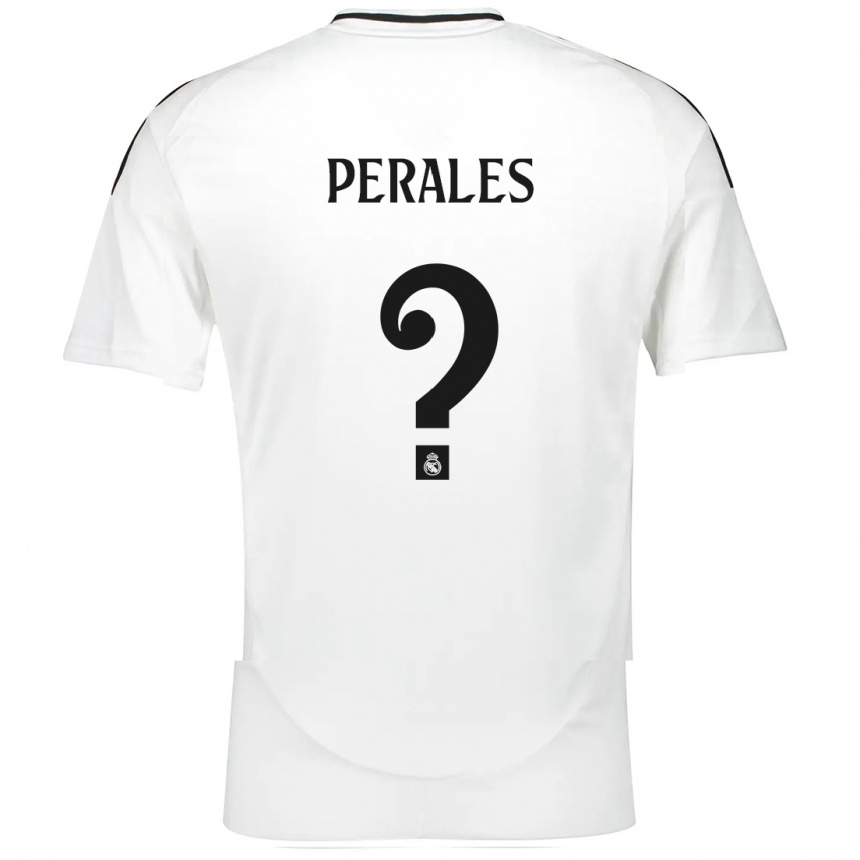 Niño Fútbol Camiseta Miguel Perales #0 Blanco 1ª Equipación 2024/25 México