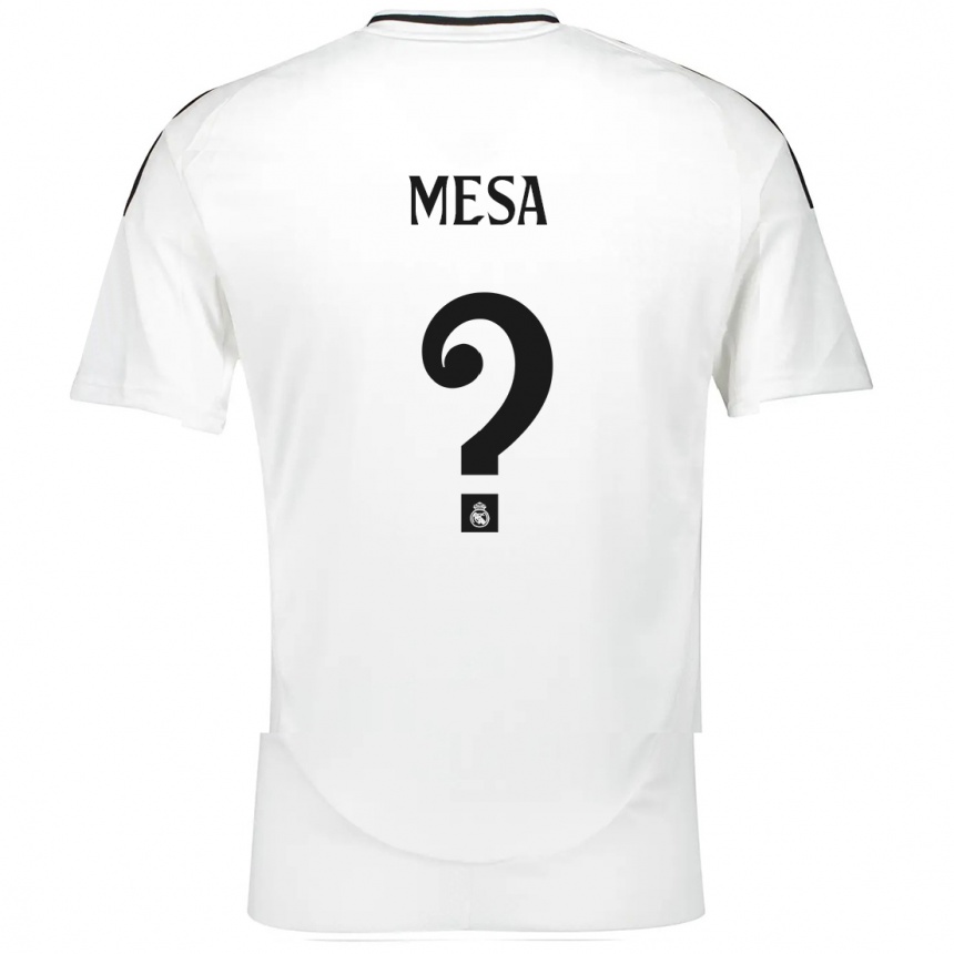 Niño Fútbol Camiseta Óscar Mesa #0 Blanco 1ª Equipación 2024/25 México