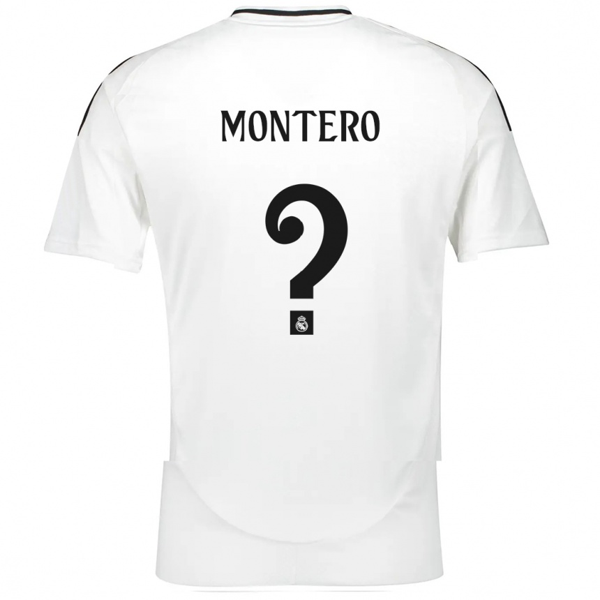 Niño Fútbol Camiseta Ruben Montero #0 Blanco 1ª Equipación 2024/25 México